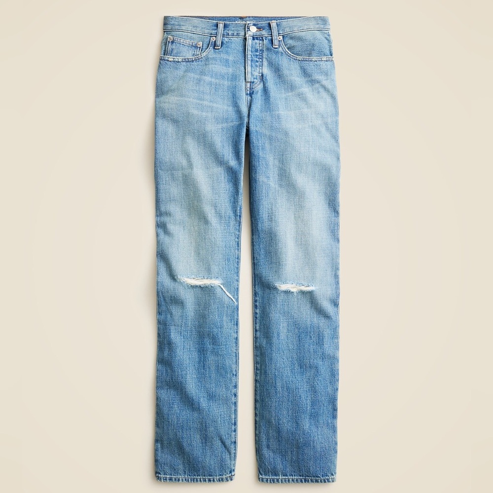 NWT - J.Crew Slouchy distressed jean